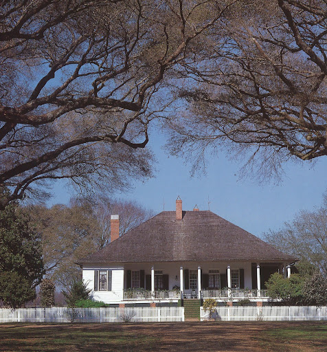 A massive umbrella roof on the Cherokee Plantation. A massive umbrella roof on the Cherokee Plantation.