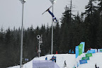 American aerialist Jeret Speedy Peterson in a practice jump
