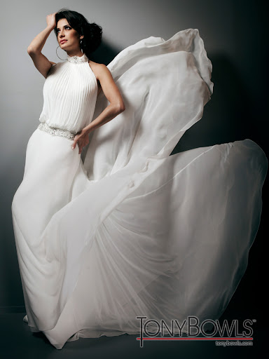 This bohemian-style Tony Bowls gown is so unique! This bohemian-style Tony Bowls gown is so unique!