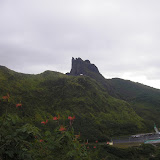 The cliffs of Gunung Sumbing as seen from the road to Kelud crater (Daniel Quinn, February 2011)