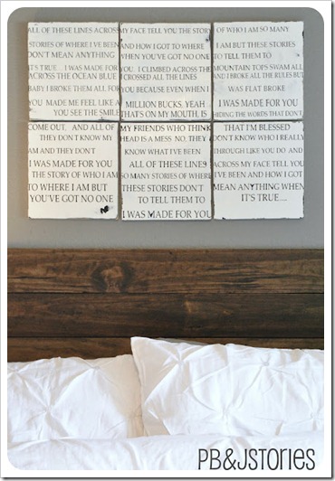 Lyrics Wall Art wedding song lyrics wall art