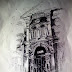 "Maneckji Dhakji Parsi Agiary" Pen & Ink on Paper 11.3" x 8.2" Rs.6000/-