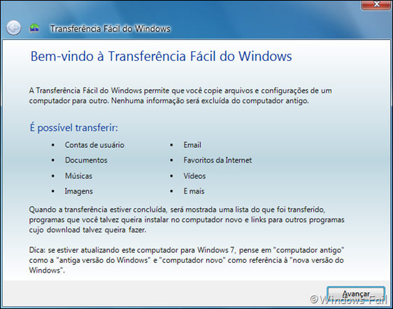 Transferência Fácil do Windows