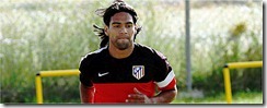 Falcao entrenando con el Atletico de Madrid