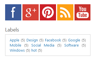 Metro UI style social item Metro UI style social item