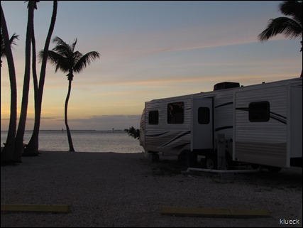 rental trailers on the water at Sunshine Key