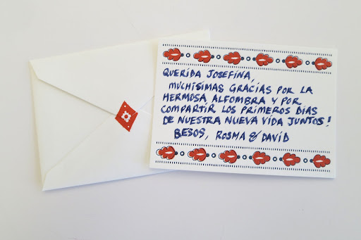 Thank you cards included handwritten notes (many in Spanish).