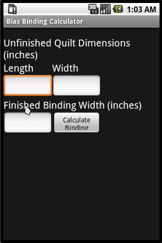 Bias Binding Calculator