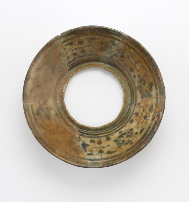 Bowl | Origin:  Syria | Period: 12th-13th century | Details:  Not Available | Type: Stone-paste; painted under glaze | Size: H: 8.2  W: 19.3  cm | Museum Code: F1904.293 | Photograph and description taken from Freer and the Sackler (Smithsonian) Museums.