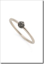 Anel com esfera de Ouro Nobre 18K com diamantes negros Anel com esfera de Ouro Nobre 18K com diamantes negros