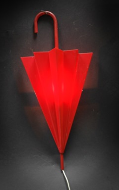 Red umbrella sconce by Zicoli