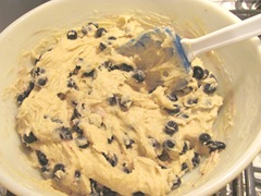 blueberry cake in bowl