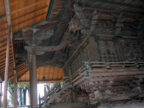 The Hikawa shrine dates from the 6th century - the main building shown here was built in 1850. I took this picture through a fence, as the public is not allowed to approach it - the carvings are amazingly detailed.
