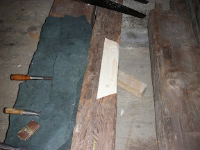 Over many years water leaked into the barn, often running down the braces and rotting out the shoulders where the braces bare in the posts.