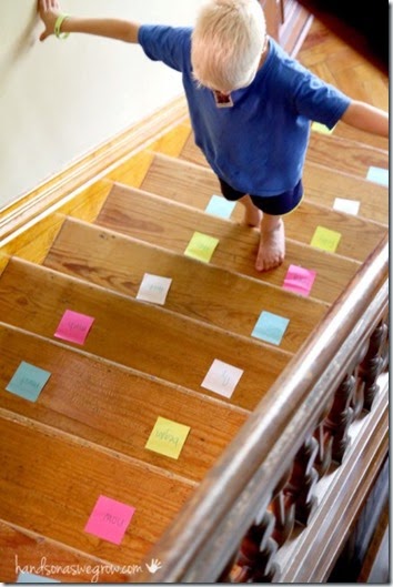 Sight Word activity! Kids will love this clever activity to practice sight words on the stairs! Perfect for Preschool, Kindergarten, 1st grade, and 2nd grade kids. Sight Word activity! Kids will love this clever activity to practice sight words on the stairs! Perfect for Preschool, Kindergarten, 1st grade, and 2nd grade kids.