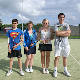 Conor Caheny & Sophie Murray (winners) and Maeve Butler & Philip King (runners-up) Mixed Doubles U18