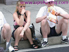 Sitting on step