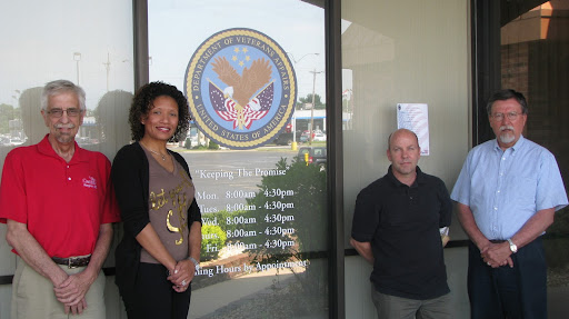 The Staff of Springfield Vet Center standing outside of their building at Kickapoo Corners on South Campbell. (photo by: Kenrick Nobles)