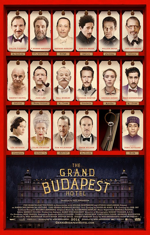 A Grand Budapest Hotel sok főszereplős epicposztere