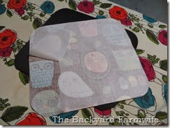 fabric covered mouse pad - The Backyard Farmwife