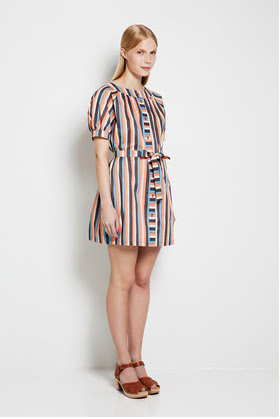 Kieputus.  I love the colors and playful stripes on this dress.