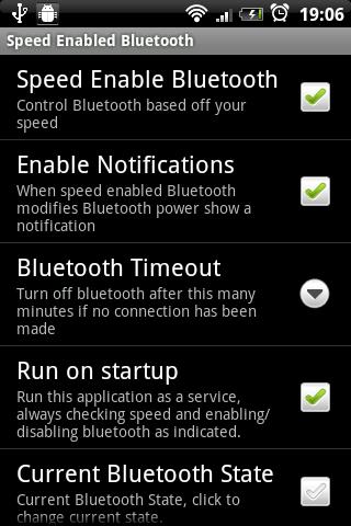 Speed Enabled Bluetooth
