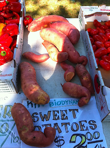 These sweet potatoes were bright orange inside and unbelievably creamy.