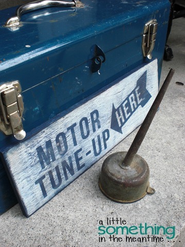 Tune Up Sign Oil Can WM