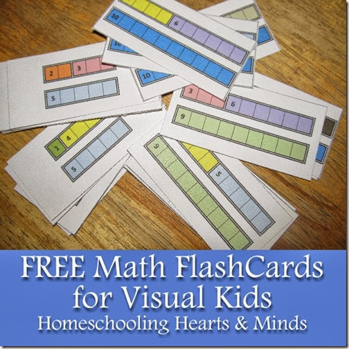 Free Full-Color Fact Family Math Cards for Visual Kids at Homeschooling Hearts & Minds