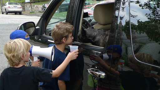 Hmmm, well it's good to know you.  I suppose that any friend of Carlos is a friend of ours!  And yes, I will take a cup of your lemonade!  Thank you!