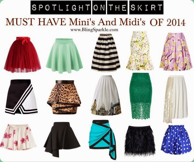 Spotlight On The Skirt: Must Have Mini & Midi Skirts of 2014 ...