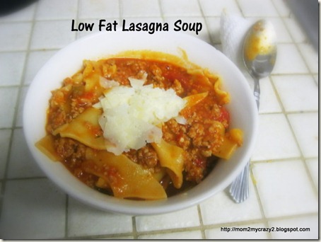 Low Fat Lasagna Soup