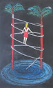 Escape, 50 X78cm 2009 mix media etching