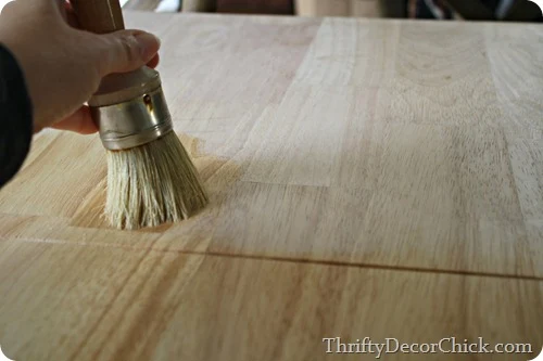 waxing unfinished wood