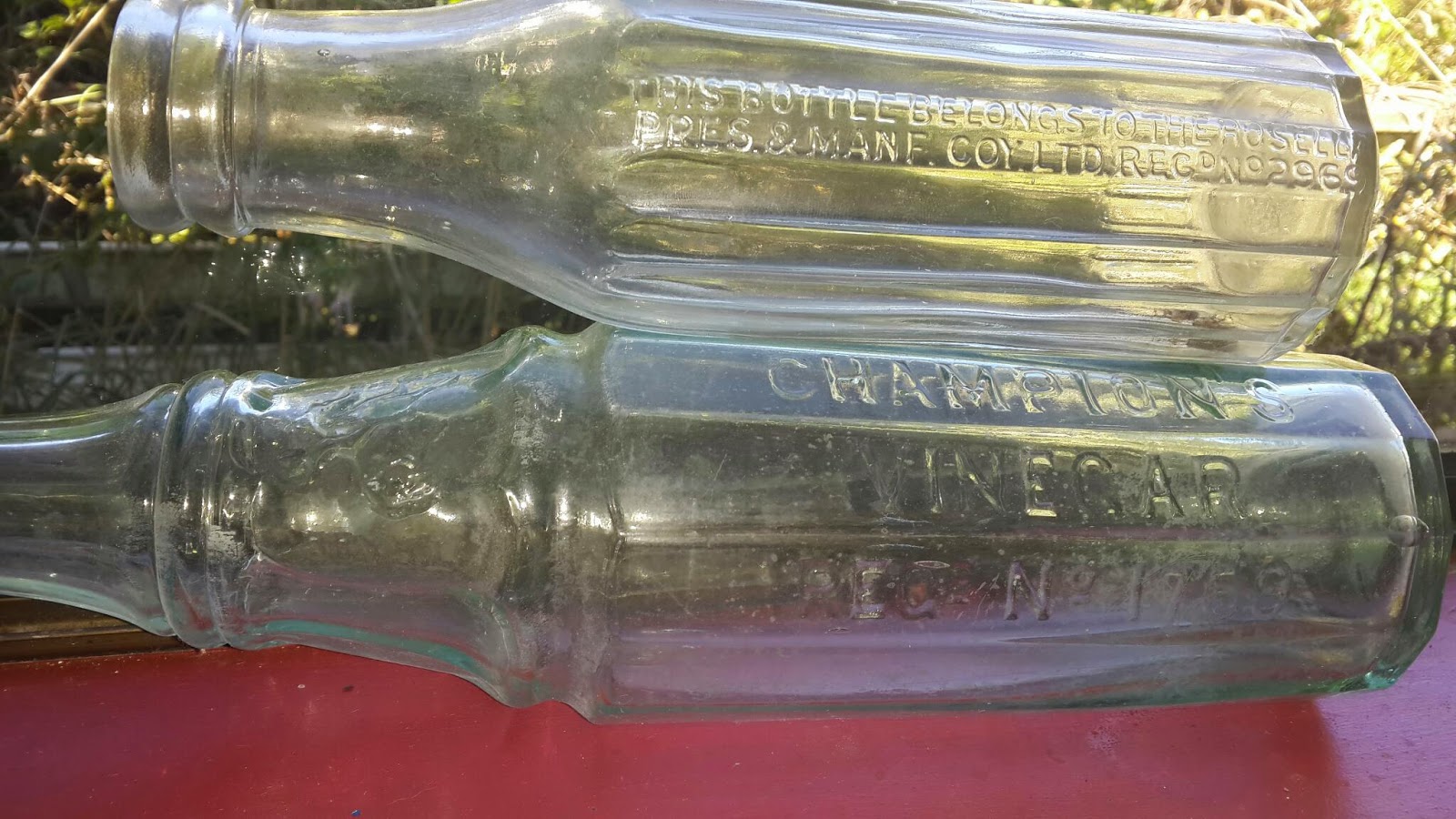 Have twins will travel Old Nz glass bottles