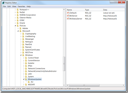 hkey_local_machine software policies microsoft windows windowsupdate au hkey_local_machine software policies microsoft windows windowsupdate au