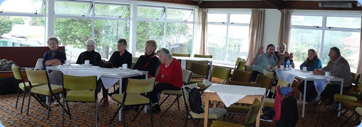 Members and guests enjoying the music on Coffee Day. Photo courtesy of Dennis Lyons.