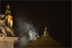 c0 white smoke rises from the Vatican on March 13, 2013