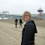 Blustery and cold day at the beach.