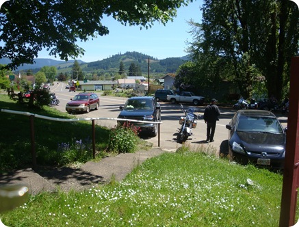 Leaving Deb's Cafe in Alsea, Or May 2012