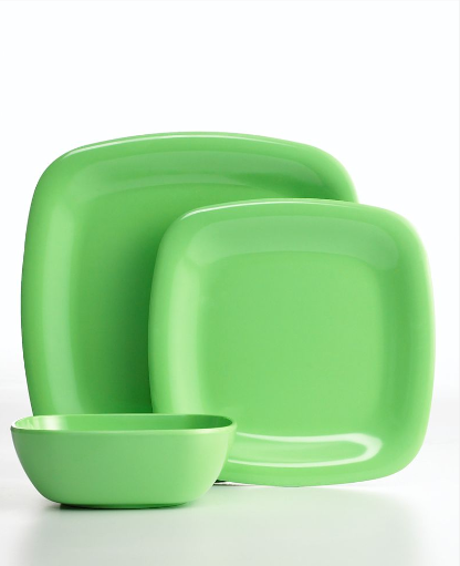 Even with everything shifting around in the back trunk, these tough melamine dishes won't break on you. Martha Stewart Collection (macys.com) Even with everything shifting around in the back trunk, these tough melamine dishes won't break on you. Martha Stewart Collection (macys.com)