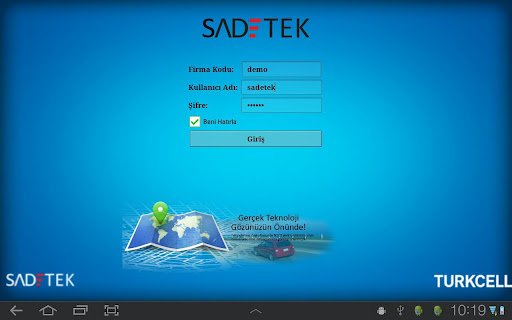 SADETEK Araç Takip Tablet App