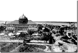 Construção do Teatro Amazonas - 1896<br />Fonte: Carmélia Esteves de Castro<br />Coleção: Jorge Herrán