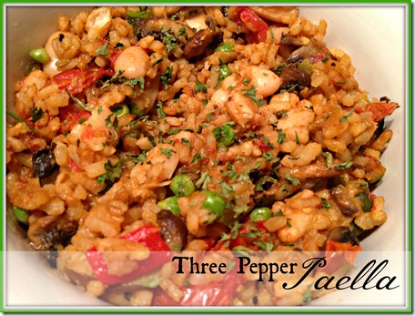 three pepper paella