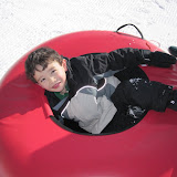 Eidan on the inner tube ride at Keystone