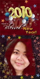A layout I made as my New Year greeting bookmark for friends - JustAnotherPixel.net