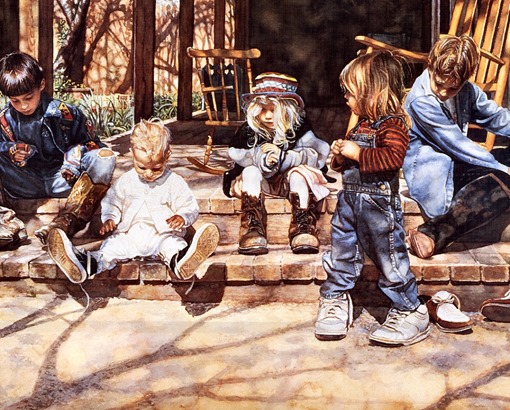 Steve Hanks, Big Shoes to Fill, акварель Steve Hanks, Big Shoes to Fill, акварель