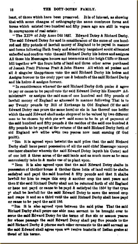Doty-Doten Family In America - The Family of Edward Doty (13) Doty-Doten Family In America - The Family of Edward Doty (13)