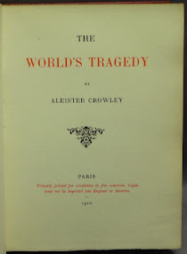 Cover of Aleister Crowley's Book World Tragedy