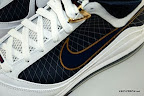 nike air max lebron 7 gr white navy 10 19 Nike Air Max LeBron VII (7)   White/Navy/Gold Sample Actual Photos